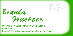 bianka fruchter business card